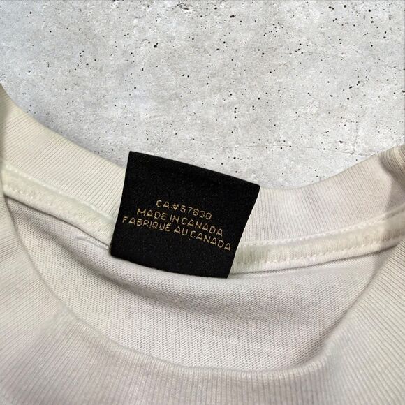 OVO October’s Very Own T-Shirt Men’s Small Cream White Logo Tee Made in Canada - Picture 9 of 10